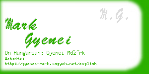 mark gyenei business card